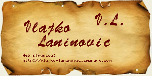 Vlajko Laninović vizit kartica
